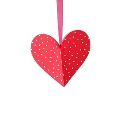 staff, jewelry, umbrella, 3d render, red, heart-shaped, paper, decoration transparent PNG cut-out