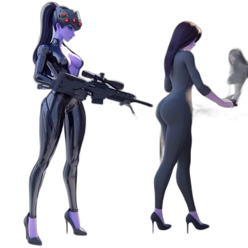weapon, robot, concept art, 3d render, cyberpunk, fantasy art, outer space, blue transparent PNG cut-out