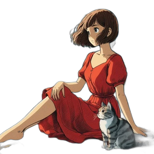 dress, animal, creature, robot, concept art, watercolor, anime, cartoon transparent PNG cut-out