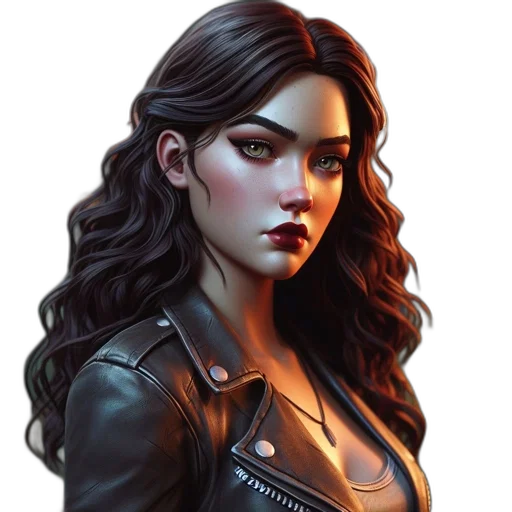jacket, face, fantasy art, concept art transparent PNG cut-out