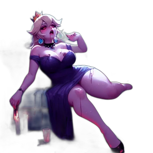 dress, staff, creature, robot, concept art, pixel art, fantasy art, vaporwave transparent PNG cut-out