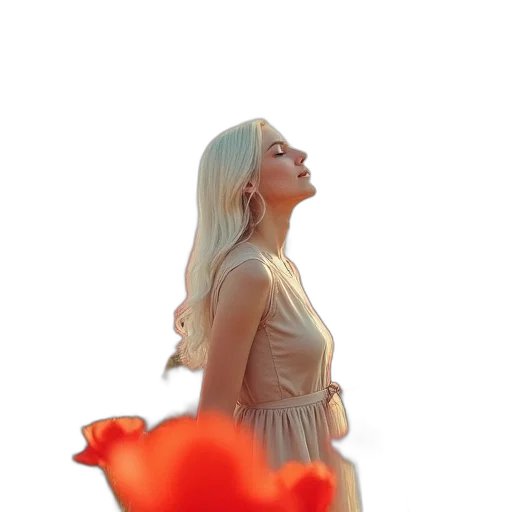 dress, flower, crown, creature, photorealistic, 3d render, fantasy art, concept art transparent PNG cut-out
