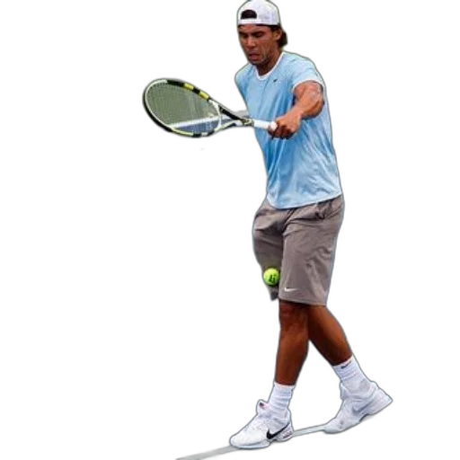 staff, photorealistic, 3d render, tennis, player, light, blue, shirt transparent PNG cut-out