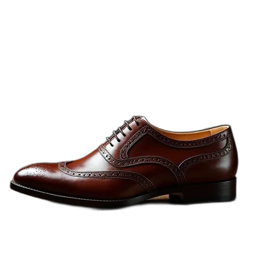 shoes, mens, leather, broguile transparent PNG cut-out
