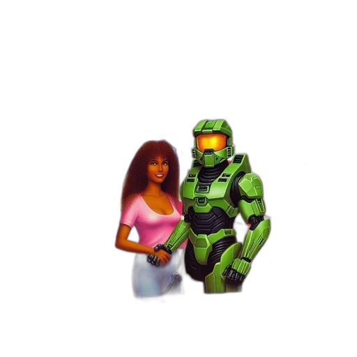 robot, weapon, pixel art, vaporwave, 3d render, concept art, outer space, underwater transparent PNG cut-out