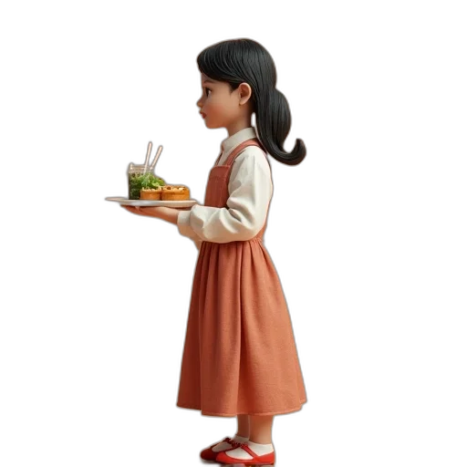 food, dress, shoes, 3d render transparent PNG cut-out
