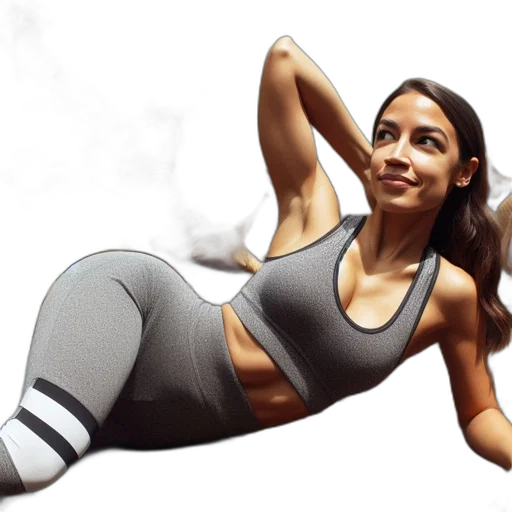 photorealistic, woman, relaxes, forest, setting, striking, yoga, pose transparent PNG cut-out