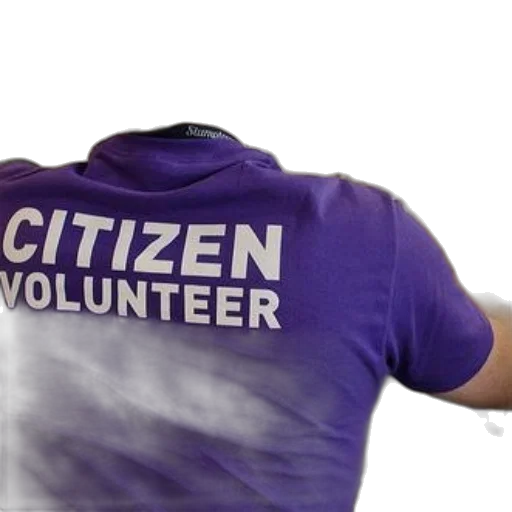 staff, person, wearing, purple, shirt, citizen, volunteer, written transparent PNG cut-out