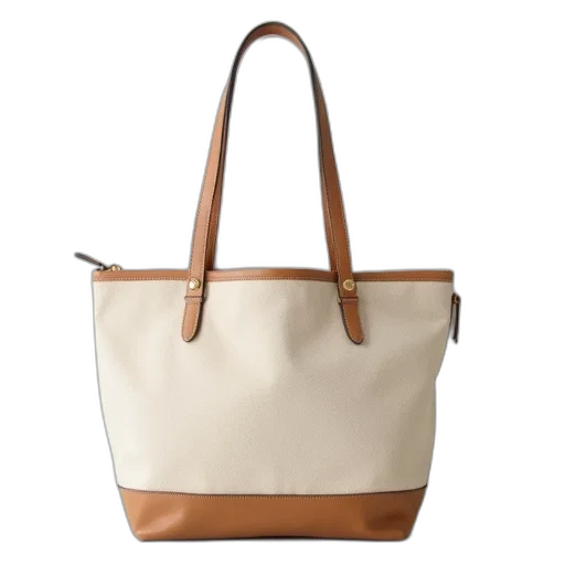 earth tones, womens, canvas, tote, shoulder, bag, zipper, closure transparent PNG cut-out