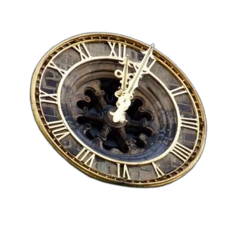 jewelry, staff, large, gold, clock, roman, numerals, brick transparent PNG cut-out