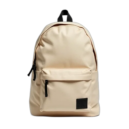jacket, 3d render, beige, canvas, backpack, black, strap, small transparent PNG cut-out