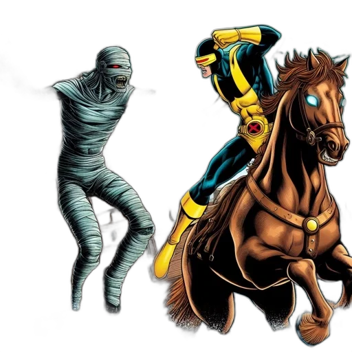 mask, comic book art, concept art, fantasy art, action-packed, scene, costumed, hero transparent PNG cut-out