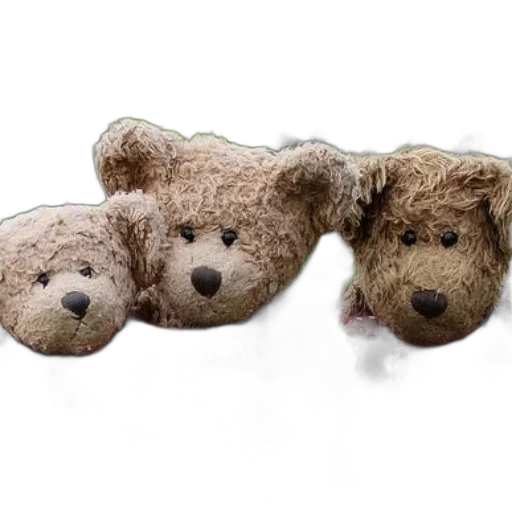 staff, animal, 3d render, photorealistic, three, teddy, bears, sitting transparent PNG cut-out
