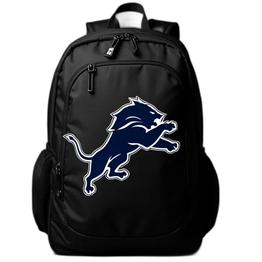 jacket, black, detroit, lions, backpack, laptop transparent PNG cut-out