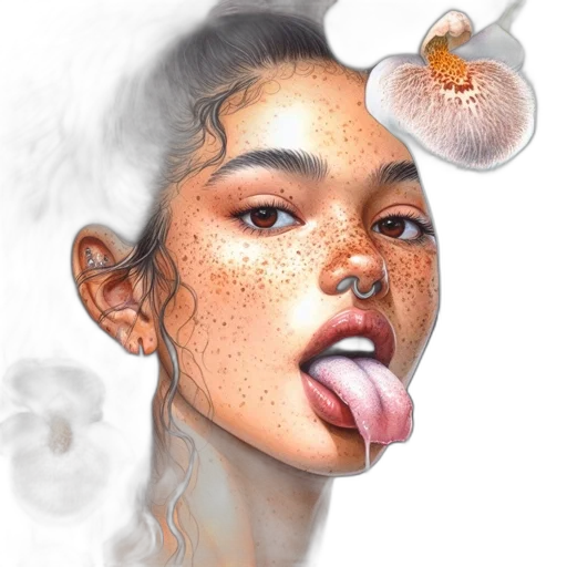 face, crown, jewelry, photorealistic, watercolor, fantasy art, concept art, fire transparent PNG cut-out