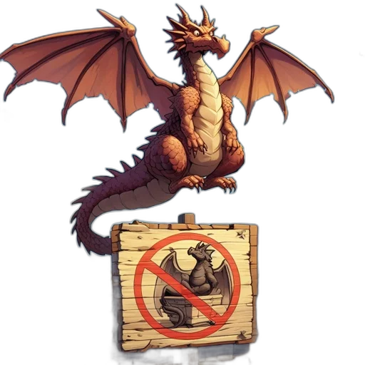 dragon, animal, concept art, pixel art, fantasy art, reddish-brown, perches, stone transparent PNG cut-out