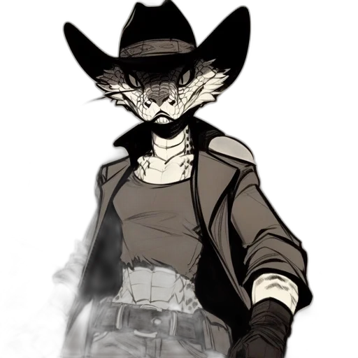hat, jacket, mask, animal, concept art, cartoon, comic book art, fantasy art transparent PNG cut-out