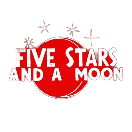 staff, second, image, close-up, five, stars, moon, logo transparent PNG cut-out