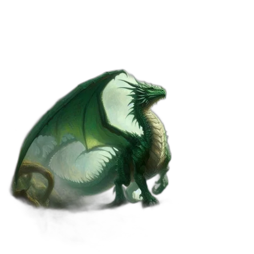 dragon, creature, animal, hat, concept art, fantasy art, 3d render, photorealistic transparent PNG cut-out