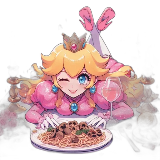 food, crown, staff, pixel art, concept art, vaporwave, anime, pastel transparent PNG cut-out