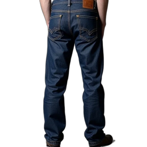 jacket, 3d render, photorealistic, star, 330, taper, jeans, indigo transparent PNG cut-out