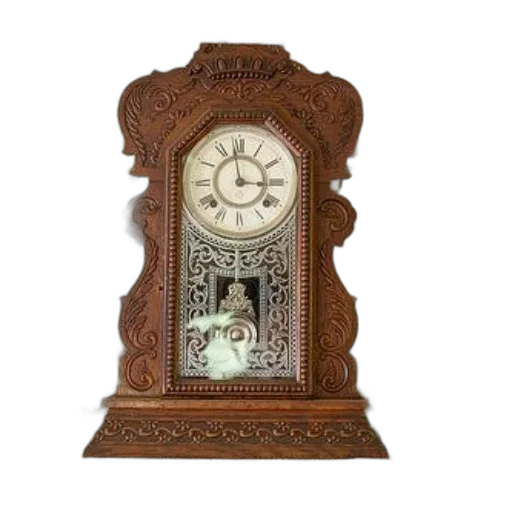 furniture, jewelry, 3d render, photorealistic, ornate, wooden, clock, intricate transparent PNG cut-out