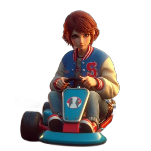 jacket, car, robot, face, concept art, 3d render, pixel art, cyberpunk transparent PNG cut-out