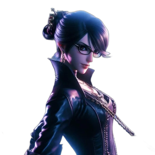 staff, jacket, weapon, face, concept art, cyberpunk, 3d render, fantasy art transparent PNG cut-out