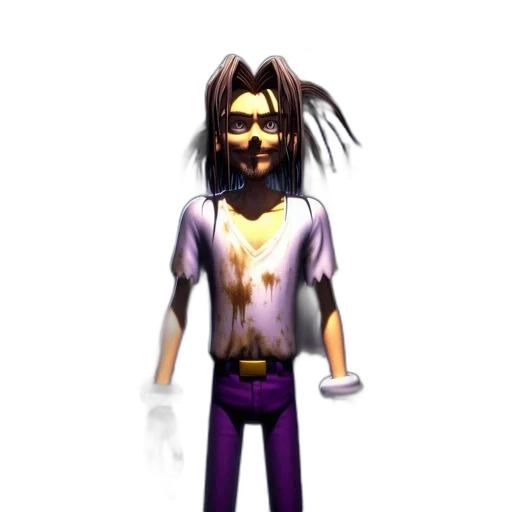 staff, hair, creature, 3d render, concept art, pixel art, cartoon, animated transparent PNG cut-out
