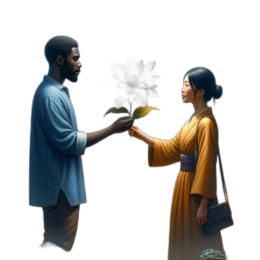 flower, umbrella, concept art, oil painting, photorealistic, fantasy art, fire, forest transparent PNG cut-out