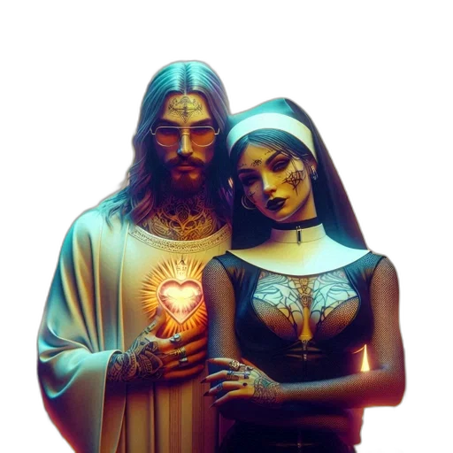 jewelry, fantasy art, concept art, pixel art, comic book art, neon lights, golden, man transparent PNG cut-out
