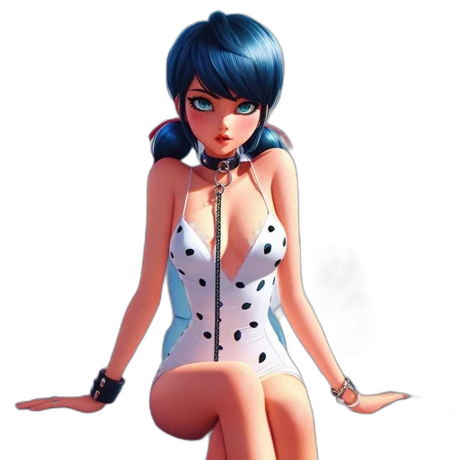 dress, concept art, comic book art, cartoon, 3d render, blue, animated, lady transparent PNG cut-out