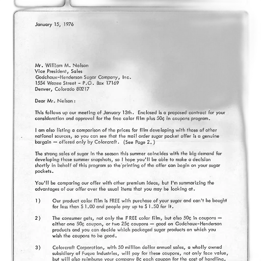 letter, january, 1976, discussing, proposed, contract, free, color transparent PNG cut-out