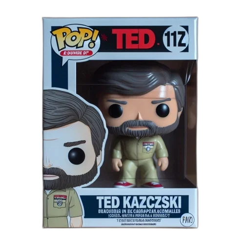 funko, pop, collectible, features, ted, kaczynski, portrayed, beard transparent PNG cut-out