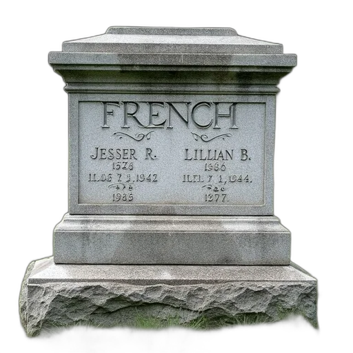 furniture, food, bottle, weapon, 3d render, weathered, stone, monument transparent PNG cut-out