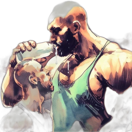 concept art, fantasy art, comic book art, pixel art, two, muscular, men, share transparent PNG cut-out