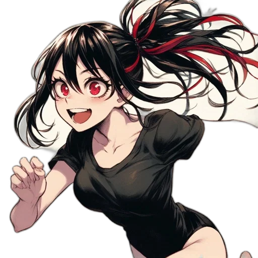 dress, staff, hair, creature, anime, cartoon, concept art, pixel art transparent PNG cut-out
