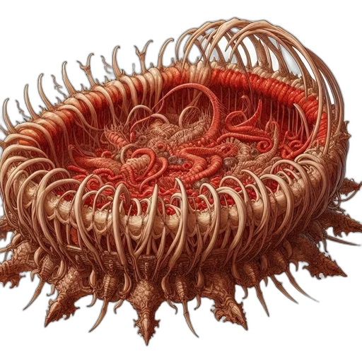 hair, crown, creature, animal, concept art, 3d render, hybrid, structure transparent PNG cut-out