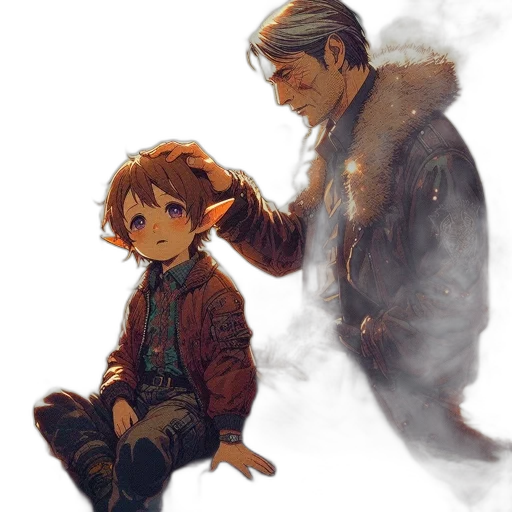 jacket, concept art, watercolor, pixel art, comic book art, snow, fog, fire transparent PNG cut-out