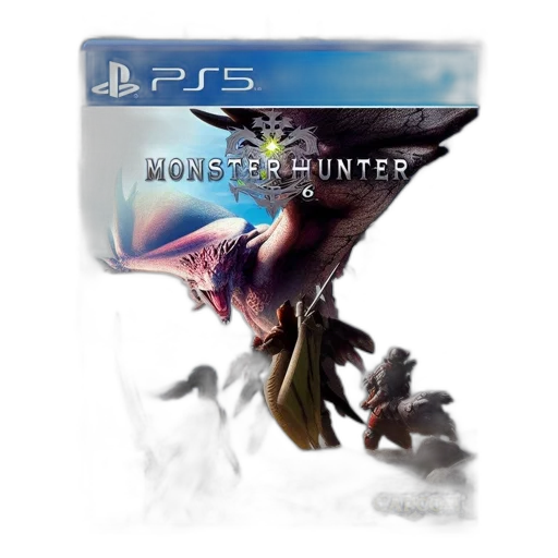 concept art, ps5, game, monster, hunter, dragon, looms, above transparent PNG cut-out