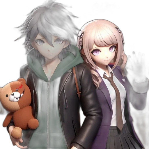 jacket, creature, staff, animal, concept art, 3d render, anime, pixel art transparent PNG cut-out
