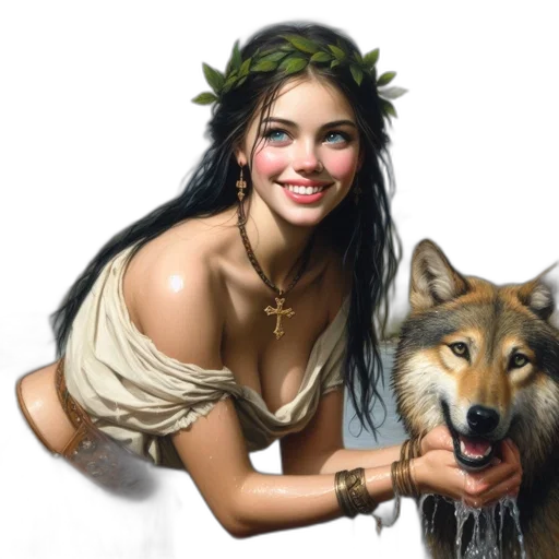 animal, creature, jewelry, fantasy art, oil painting, photorealistic, concept art, forest transparent PNG cut-out