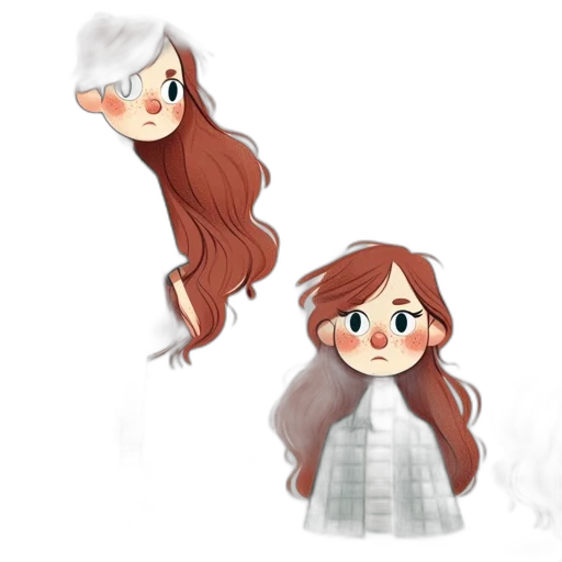 hair, creature, concept art, watercolor, cartoon, 3d render, snow, fire transparent PNG cut-out