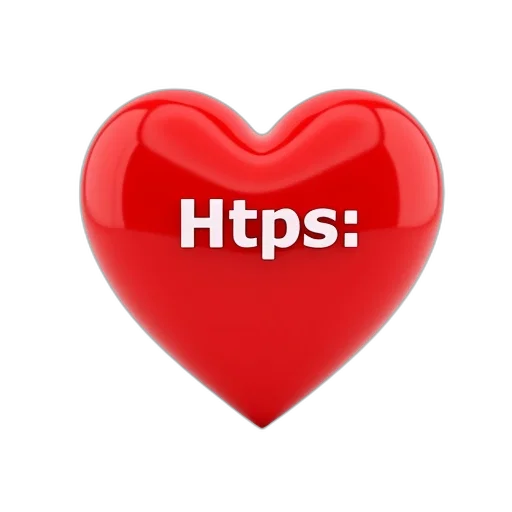 red, heart, word, https transparent PNG cut-out