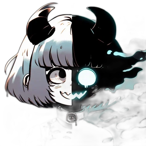 mask, creature, face, staff, anime, concept art, pixel art, cartoon transparent PNG cut-out
