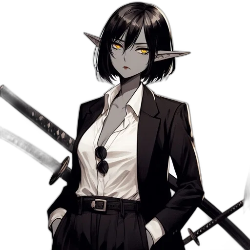 staff, weapon, sword, concept art, pixel art, anime, fantasy art, monochrome transparent PNG cut-out