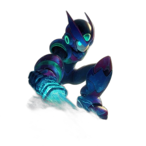 robot, creature, dragon, animal, vaporwave, 3d render, concept art, pixel art transparent PNG cut-out