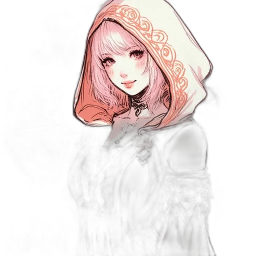 jacket, hat, face, mask, anime, fantasy art, concept art, watercolor transparent PNG cut-out