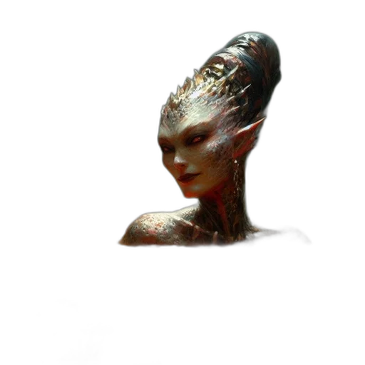 crown, jewelry, staff, mask, concept art, fantasy art, 3d render, photorealistic transparent PNG cut-out