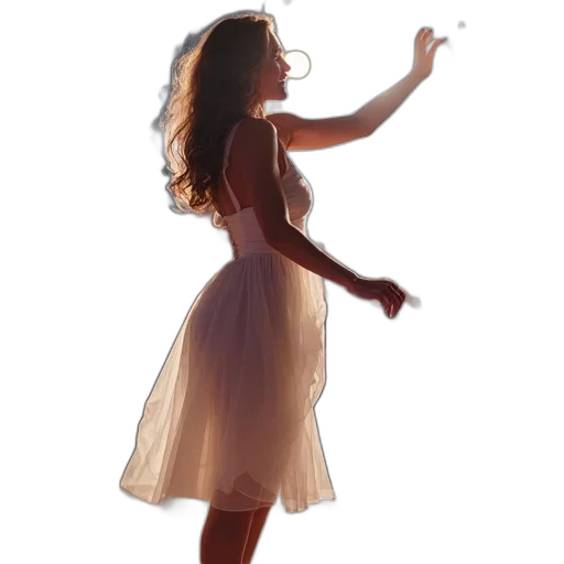 dress, staff, concept art, photorealistic, 3d render, oil painting, woman, white transparent PNG cut-out
